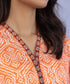 Women's Pret Khaddar Embroidered Orange A-Line Shirt